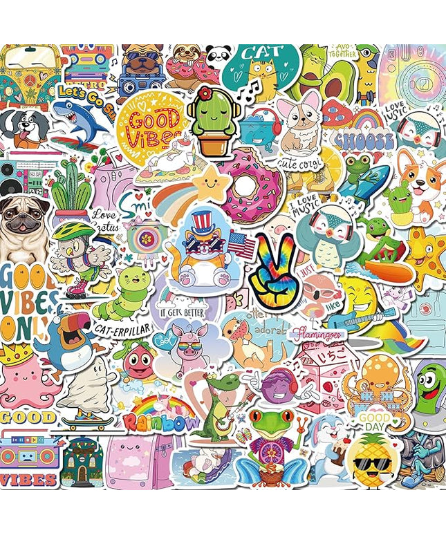 300 PCS Cute Stickers for Kids – Waterproof Vinyl Stickers for Water Bottles, Laptops & Scrapbooks | Fun School Supplies, Classroom Rewards & Teacher Prizes, Sticker Pack for Girls & Teens