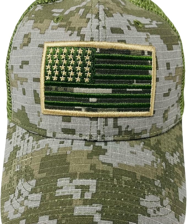 Roytrense Embroidered American Flag Unisex Baseball Cap (100% Cotton)
