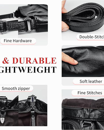 Crossbody Purses for Women Soft Vegan Leather Cross Body Handbag Lightweight Medium Shoulder Purse Travel Casual Bag