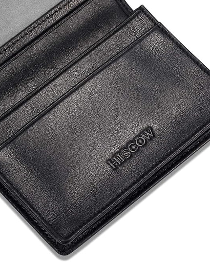 Leather Business Card Case Holder for Men & Women, Italian Calfskin