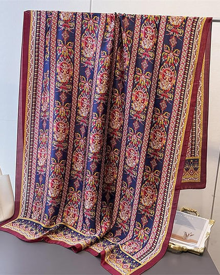 Fashion Scarves Scarf 100% Silk Feeling Scarf Silk Like Scarves Long Lightweight Sunscreen Shawls for Women