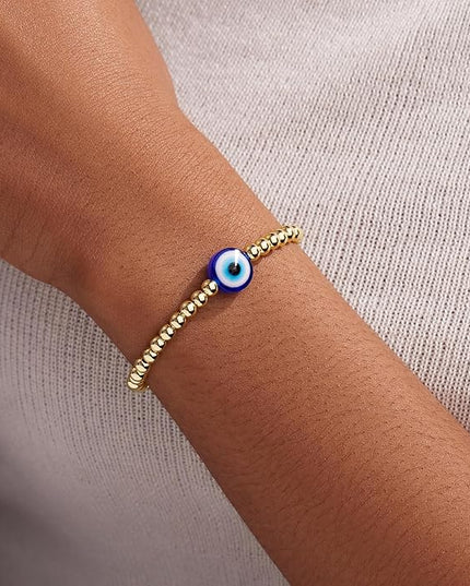 Gold Bracelets Set for Women Stack, Dainty Thick Bracelets Stack for Women Trendy, Simple Thin Gold Plated Cuff Stackable Bracelets With Beaded Cuban Paperclip Snake Rope Bangle Hand Chain Jewelry Gifts for Women Non Tainish