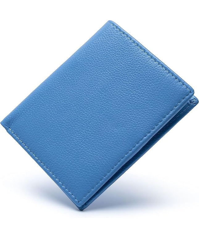 Bveyzi Ultra Slim Small RFID Wallet for Women, Leather Tiny Thin Bifold Pocket Ladies Wallet