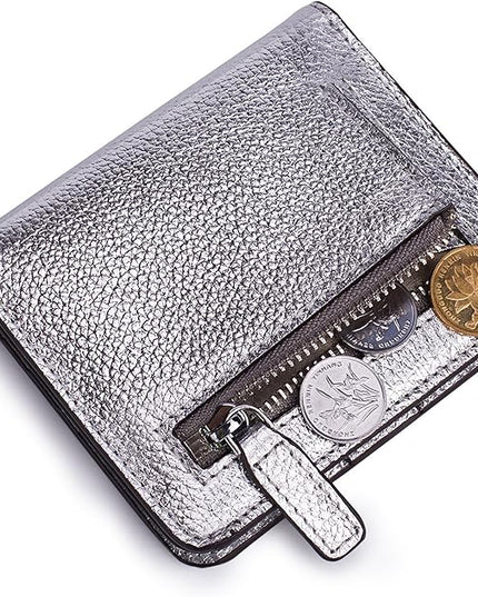 AINIMOER Small Leather Wallet for Women, Ladies Credit Card Holder RFID Blocking Women's Mini Bifold Pocket Purse