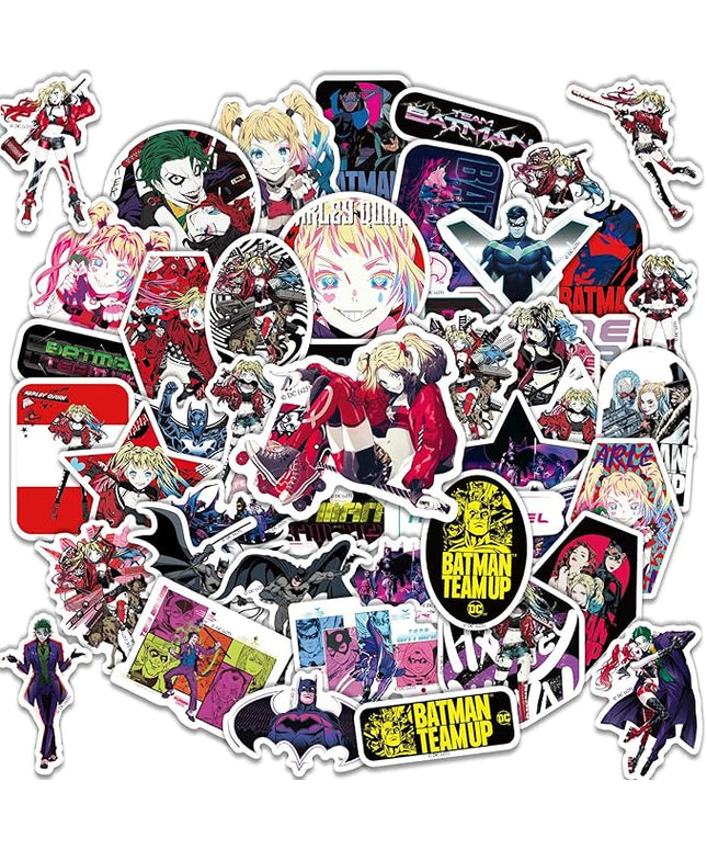 50PCS Cool Comic Style Superhero Stickers Pack – Waterproof Vinyl Decals for Laptop, Water Bottle, Phone, Skateboard, Car, Scrapbook, Aesthetic Anime-Inspired Art Stickers for Kids & Adults
