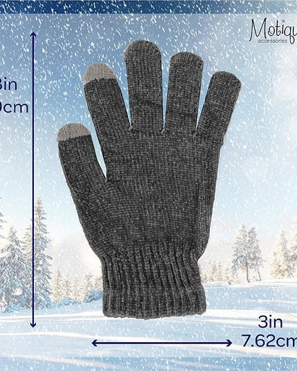 Motique Accessories Chenille Gloves Women Winter Magic Warm Gloves