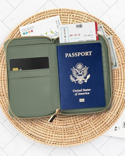 Beautiful Passport Holder for Travel with Wristlet Strap - All-in-One Wallet for Women with Card Slots and Tassel Keychain - Perfect Case to Keep Your Travel Documents Organized & Safe