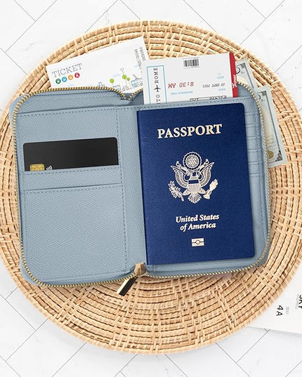 Beautiful Passport Holder for Travel with Wristlet Strap - All-in-One Wallet for Women with Card Slots and Tassel Keychain - Perfect Case to Keep Your Travel Documents Organized & Safe