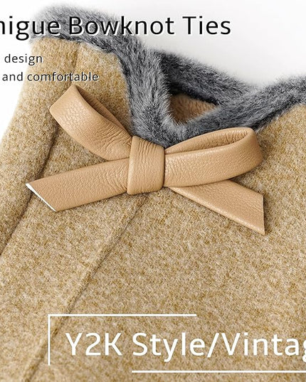 Vagasi Winter Gloves for Women, Touch Screen Cold Weather Thermal Warm Windproof Gloves, Soft Thick Fleece Lining Glove