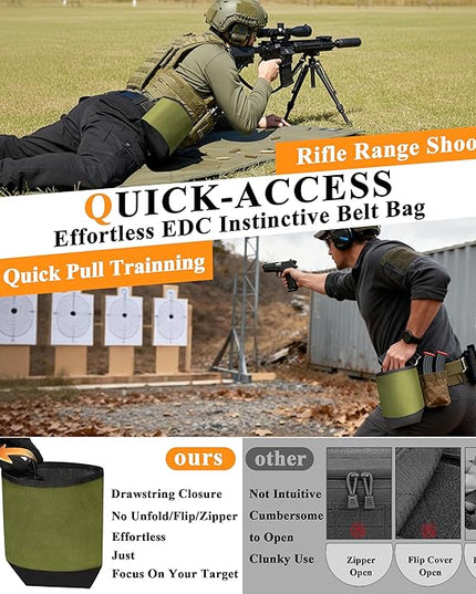 Dump Pouch,Rigid Mag Dump Pouches,Versatile Nylon Molle Pouches with 4PCS Malice Clips, Use for Magazine/Ammo Storage,Hunting, Hiking