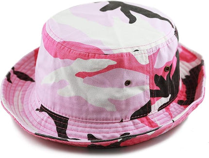 The Hat Depot Bucket Hat - Unisex 100% Cotton & Denim UPF 50 Packable Summer Travel Beach Sun Hat