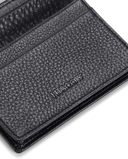 Leather Business Card Case Holder for Men & Women, Italian Calfskin