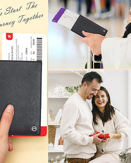 2 Passport Holder - Travel Essentials, RFID Blocking Wallet Credit Card Organiser, Plain Accessories Slim Cover For Men & Women | Travel Essentials, RFID Blocking, Wallet, Accessories, Slim Cover