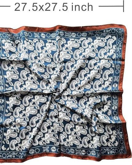 Head Bandanas Scarf for Women Silk Satin Hair Scarf Lightweight Vintage Fashion Square Neck Scarves Gift