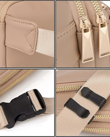 UTO Fanny Pack for Women Crossbody Trendy Fashion Belt Purse Chest Waist Hip Bumbag for Outdoor Shopping Travel Hiking
