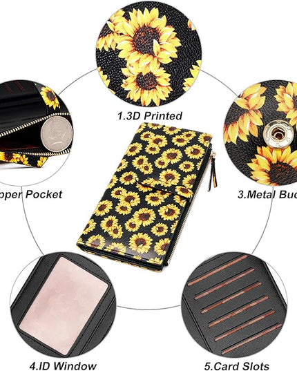 KUKOO Small Crossbody Bag Cell Phone Purse Wallet with Credit Card Slots for Women