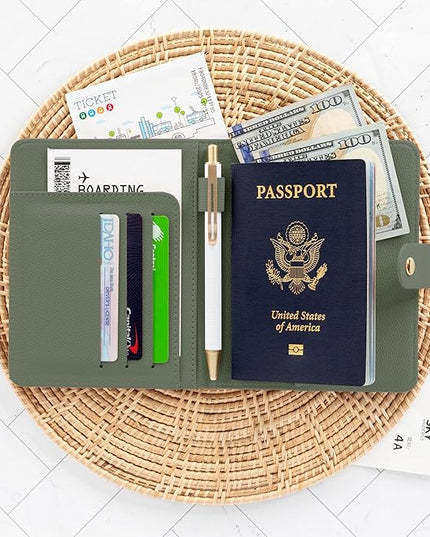 Beautiful Passport Holder for Travel – Cute Cover with Pen Holder to Keep Your Travel Documents Organized & Safe – Quality Passport Wallet for Women & Men and Great for Gifting