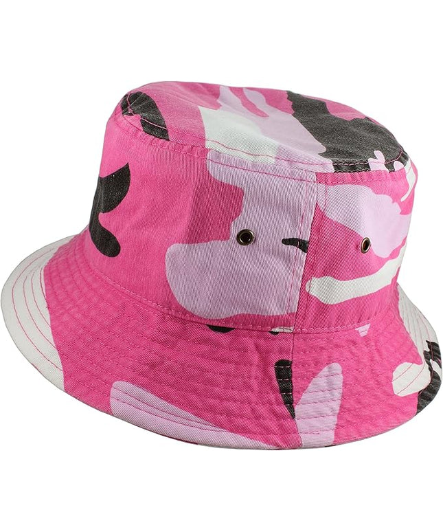 Gelante Solid Color 100% Cotton Bucket Hat for Women and Men Packable Travel Summer Beach Hat
