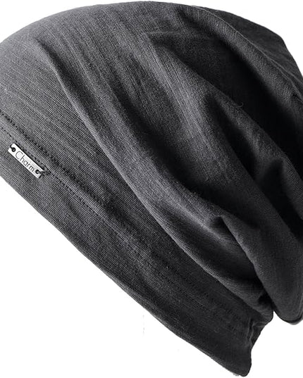 CHARM Cotton Summer Beanie for Men & Women - Slouchy Lightweight Chemo Headwear for Women, Hipster Fashion Slouchy Hat