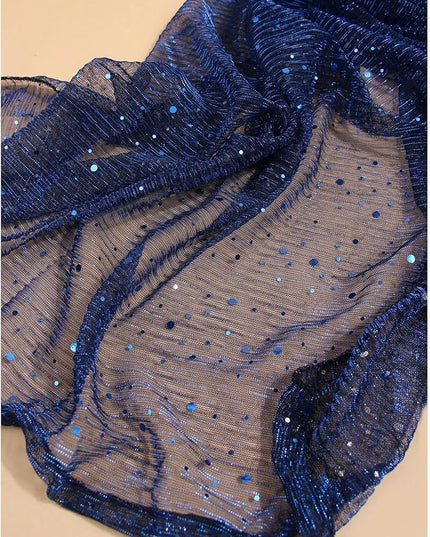 Floerns Women's Sequin Bandana Square Scarf Silk Scarves Mesh Shawl and Wrap for Evening Dresses