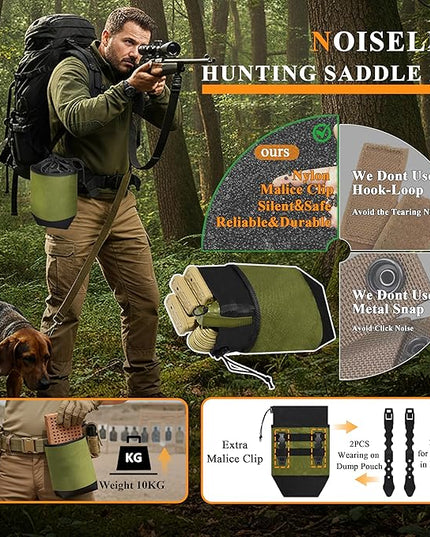 Dump Pouch,Rigid Mag Dump Pouches,Versatile Nylon Molle Pouches with 4PCS Malice Clips, Use for Magazine/Ammo Storage,Hunting, Hiking