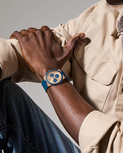 Movado Bold Fusion Men's Watch - Swiss Quartz Chronograph Movement, Silicone Strap - 5 ATM Water Resistance - Luxury Fashion Timepiece for Him - 44.50mm