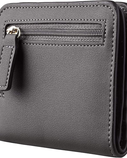 Toughergun Women’s Small Slim Leather Wallet with RFID Protection, Compact Bifold Mini Purse with Clear ID Window