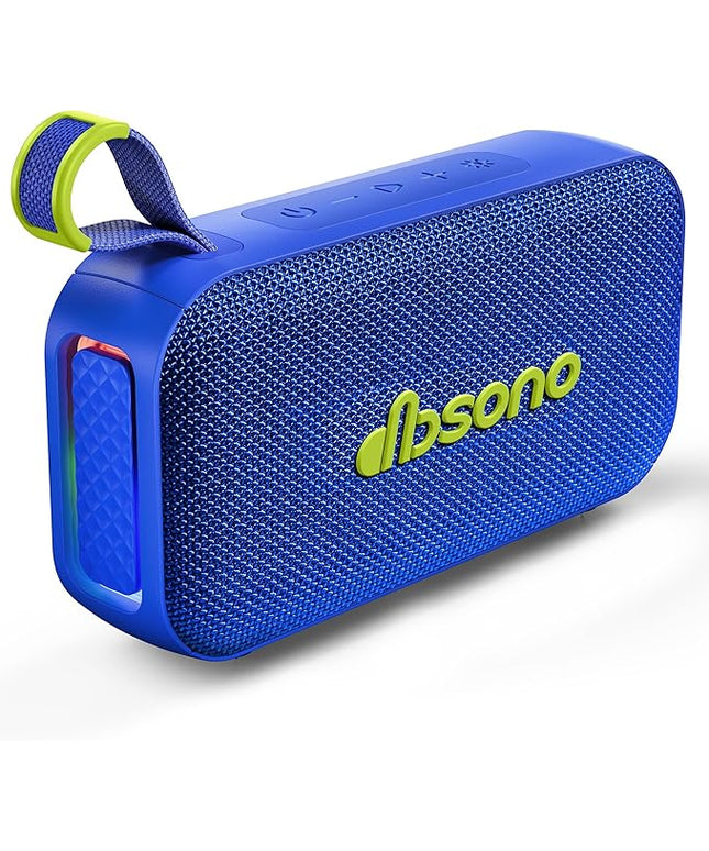 Bluetooth Speaker Stereo 20W Loud Sound: 30H Playtime, IPX5 Water Resistant, Portable Wireless Speakers, Powerful Bass, Lightshow, Birthday Gifts for Men/Adults/Teens, Beach Vacation Essentials, Blue