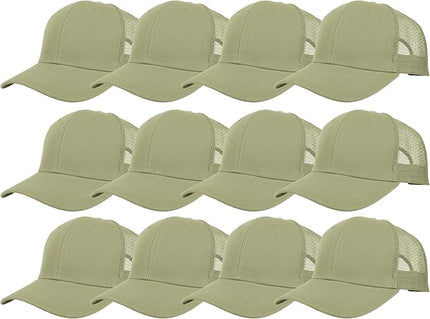 Gelante Mesh Trucker Hat Baseball Cap Structured Front Panel Wholesale LOT 12 Pack