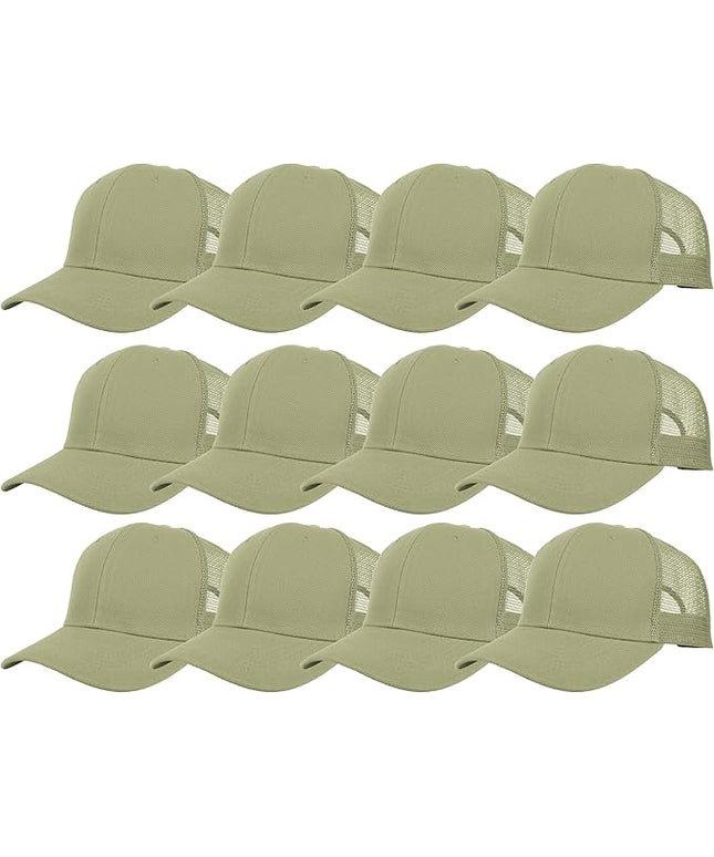 Gelante Mesh Trucker Hat Baseball Cap Structured Front Panel Wholesale LOT 12 Pack