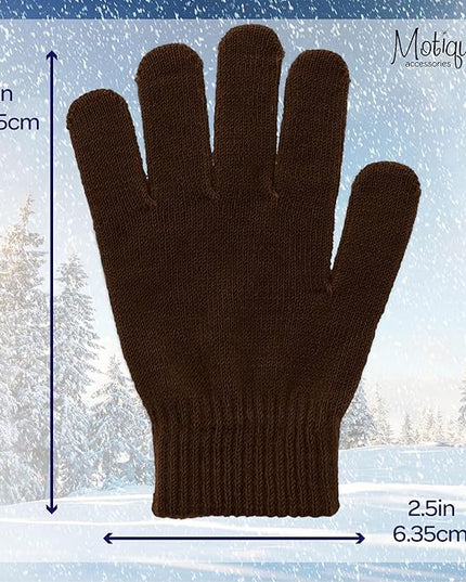 Motique Accessories Ladies Gloves Magic Knit Gloves for Women Solid Colors