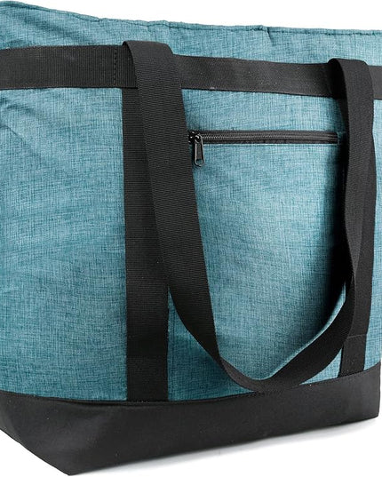 BeeGreen Cooler Bag Soft Leakproof Insulated Tote with Zipper for Beach Travel Grocery