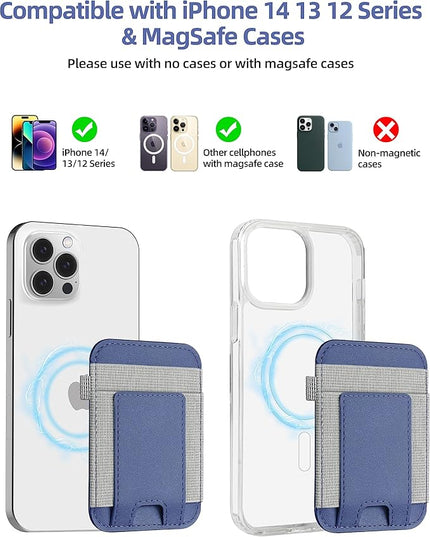 ExtreLife for Magsafe Wallet, Strongest Magnetic Wallet for iPhone 17/16/15/14/13/12 Series, Magnetic Card Holder with 2 Card Slots, RFID Blocking, Slim, Vegan Leather, Hold 7 Cards, Purple