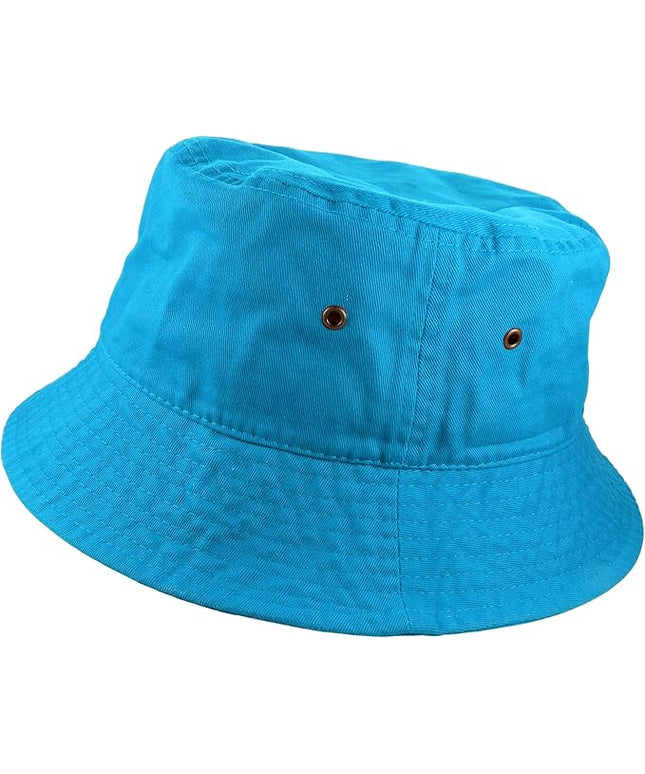 Gelante Solid Color 100% Cotton Bucket Hat for Women and Men Packable Travel Summer Beach Hat