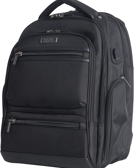 Kenneth Cole Reaction ProTec Travel Business Backpack 17" Laptop Computer TSA Checkpoint-Friendly Bookbag With USB Port, Black
