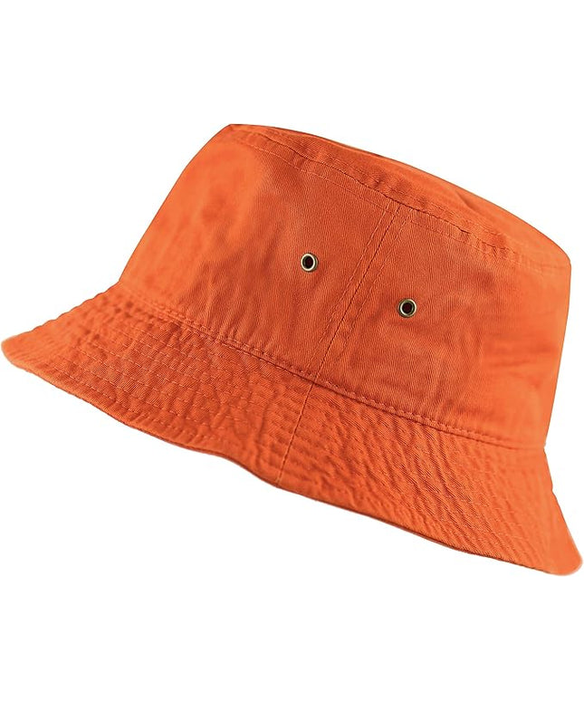 The Hat Depot Bucket Hat - Unisex 100% Cotton & Denim UPF 50 Packable Summer Travel Beach Sun Hat