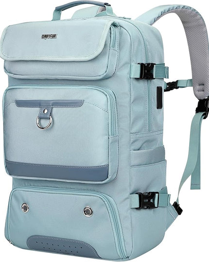 PIJUSHI Carry on Travel Backpack for Women Convertible Duffel Bag Backpack Large Luggage Rucksack Fit 16 Inch Laptop(PE039 Blue)