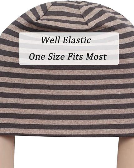 ZLYC Cotton Thin Slouchy Beanie Hat for Men Women Fashion Soft Stretch Knit Skull Cap