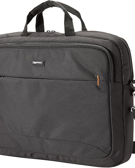 Amazon Basics 17.3-Inch Laptop Shoulder Bag, Fits Dell, HP, ASUS, Lenovo, MacBook Pro and more, Black