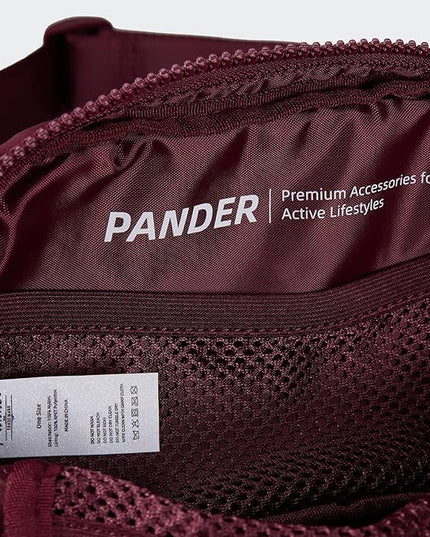 Pander Two Way Zipper Fanny Pack Nylon Everywhere Belt Bag for Women, Water Repellent Waist Packs, Crossbody Bags with Adjustable Strap (Red Merlot).