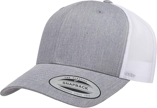 Yupoong Classic Premium Mesh 6 Panel Retro Trucker Cap | Mid Profile Snapback | OSFA | Bulk Pack Available