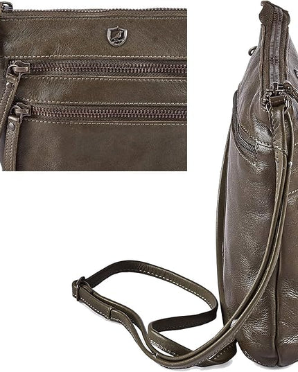 Crossbody Sling Bag for Women Small Real Leather Purse Vintage Travel Crossover Shoulder Bag Handmade