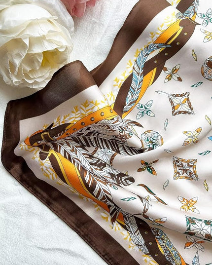 Head Bandanas Scarf for Women Silk Satin Hair Scarf Lightweight Vintage Fashion Square Neck Scarves Gift