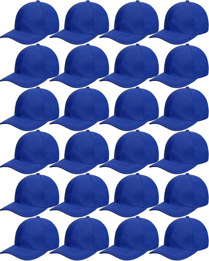 Handepo 24 Pcs Blank Baseball Cap Adjustable Back Strap Plain Blank Camouflage Hat Unisex Baseball Cap for Trucker Men Women