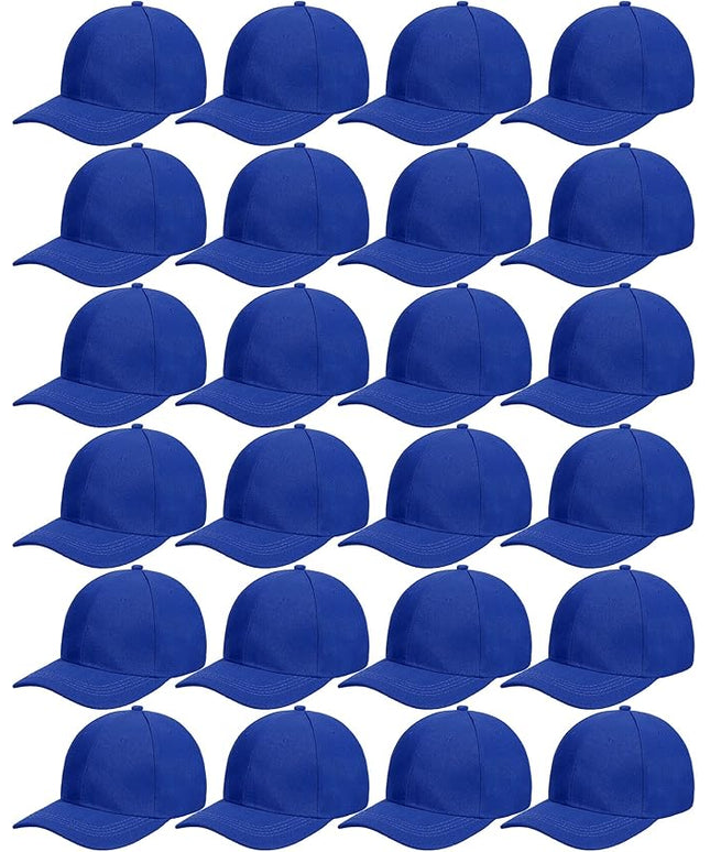 Handepo 24 Pcs Blank Baseball Cap Adjustable Back Strap Plain Blank Camouflage Hat Unisex Baseball Cap for Trucker Men Women