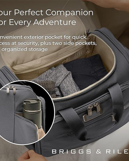 Briggs & Riley Travel Duffel Bag - Weekender & Overnight Luggage for Women & Men, Softside Bag