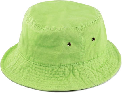 The Hat Depot Bucket Hat - Unisex 100% Cotton & Denim UPF 50 Packable Summer Travel Beach Sun Hat