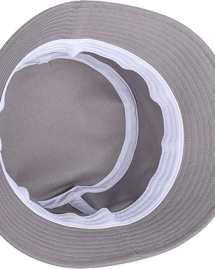 Umeepar Unisex Cotton Packable Bucket Hat Sun Hat Plain Colors for Men Women