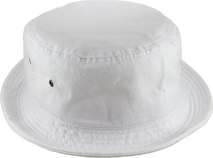 Gelante Solid Color 100% Cotton Bucket Hat for Women and Men Packable Travel Summer Beach Hat