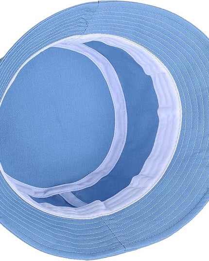 Umeepar Unisex Cotton Packable Bucket Hat Sun Hat Plain Colors for Men Women